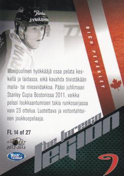2012-13 Cardset Finland - The Foreign Legion 2 #FL 14 Rich Peverley Back