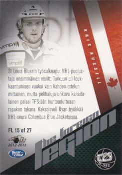 2012-13 Cardset Finland - The Foreign Legion 2 #FL 15 Kris Russell Back