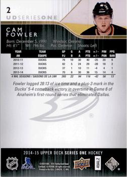 2014-15 Upper Deck #2 Cam Fowler Back