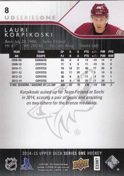 2014-15 Upper Deck #8 Lauri Korpikoski Back