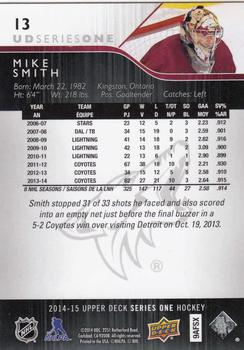 2014-15 Upper Deck #13 Mike Smith Back