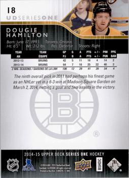 2014-15 Upper Deck #18 Dougie Hamilton Back