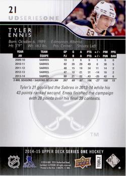 2014-15 Upper Deck #21 Tyler Ennis Back