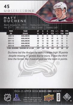 2014-15 Upper Deck #45 Matt Duchene Back