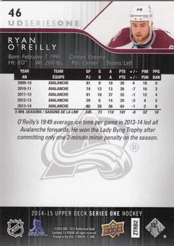 2014-15 Upper Deck #46 Ryan O'Reilly Back