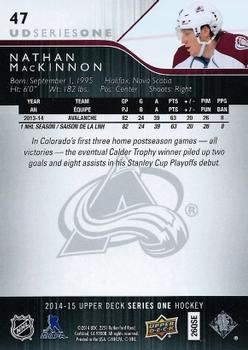 2014-15 Upper Deck #47 Nathan MacKinnon Back