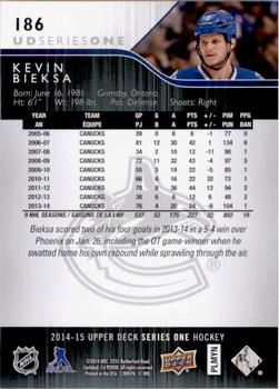 2014-15 Upper Deck #186 Kevin Bieksa Back