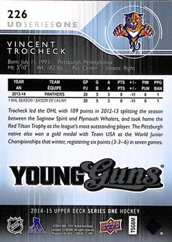 2014-15 Upper Deck #226 Vincent Trocheck Back