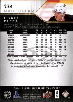 2014-15 Upper Deck #254 Corey Perry Back