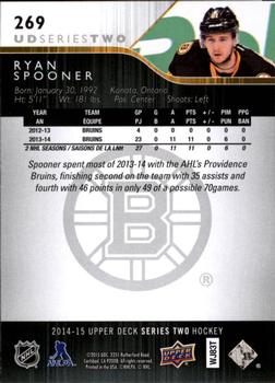 2014-15 Upper Deck #269 Ryan Spooner Back