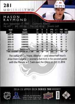 2014-15 Upper Deck #281 Mason Raymond Back