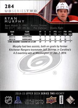 2014-15 Upper Deck #284 Ryan Murphy Back