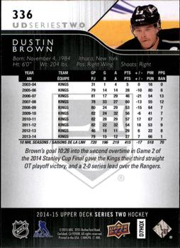 2014-15 Upper Deck #336 Dustin Brown Back