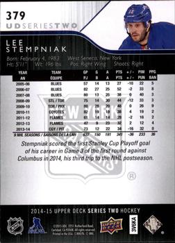 2014-15 Upper Deck #379 Lee Stempniak Back