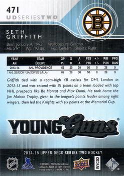 2014-15 Upper Deck #471 Seth Griffith Back