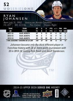 2014-15 Upper Deck #52 Ryan Johansen Back