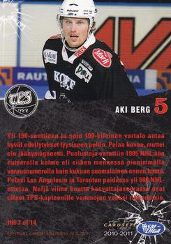 2010-11 Cardset Finland - Heavy Hitters #HH7 Aki Berg Back