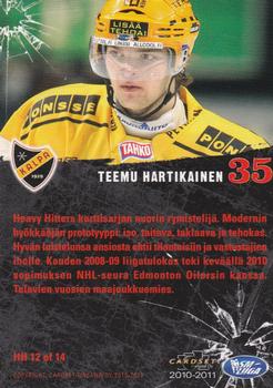 2010-11 Cardset Finland - Heavy Hitters #HH12 Teemu Hartikainen Back