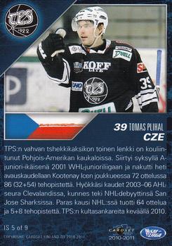 2010-11 Cardset Finland - International Stars #IS5 Tomas Plihal Back