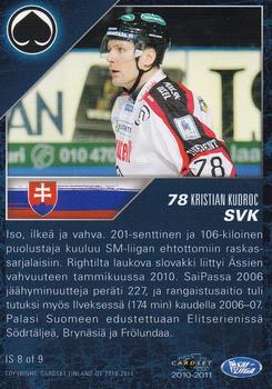 2010-11 Cardset Finland - International Stars #IS8 Kristian Kudroc Back