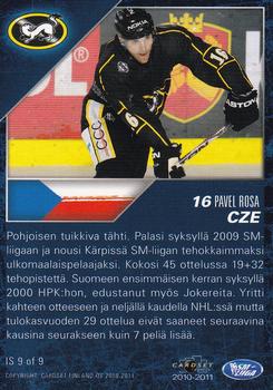 2010-11 Cardset Finland - International Stars #IS9 Pavel Rosa Back