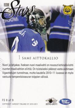 2010-11 Cardset Finland - Future Stars #FS8 Sami Aittokallio Back