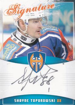 2010-11 Cardset Finland - Signature #NNO Shayne Toporowski Front