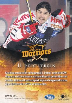 2010-11 Cardset Finland - Frontline Warriors #FLW12 Eric Perrin Back