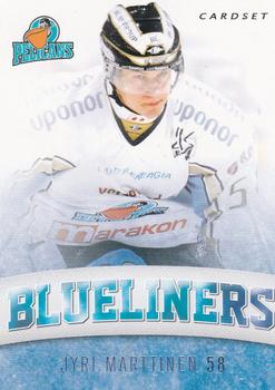 2010-11 Cardset Finland - Blueliners #BLUEL. 8 Jyri Marttinen Front