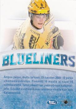 2010-11 Cardset Finland - Blueliners #BLUEL. 9 Adam Masuhr Back