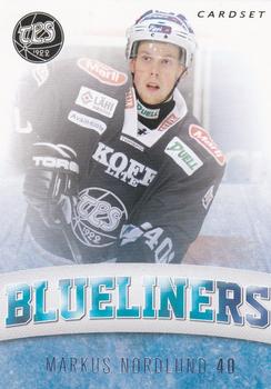 2010-11 Cardset Finland - Blueliners #BLUEL. 10 Markus Nordlund Front