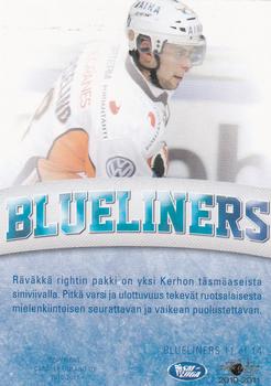 2010-11 Cardset Finland - Blueliners #BLUEL. 11 Mathias Porseland Back