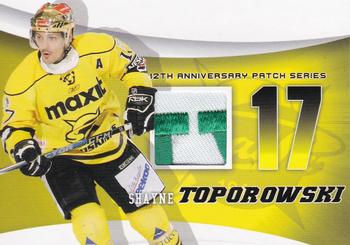 2010-11 Cardset Finland - 12th Anniversary Patch Series 2 Exchange #NNO Shayne Toporowski Front