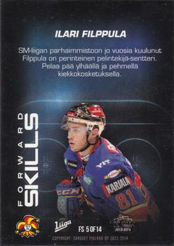 2013-14 Cardset Finland - Forward Skills #FS5 Ilari Filppula Back