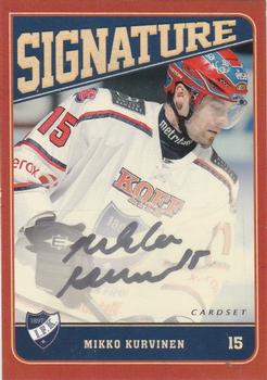 2013-14 Cardset Finland - Signature #NNO Mikko Kurvinen Front