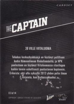 2013-14 Cardset Finland - The Captain #C3 Ville Viitaluoma Back