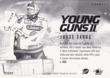 2013-14 Cardset Finland - Young Guns (Series 2) #YG2 5 Juuse Saros Back