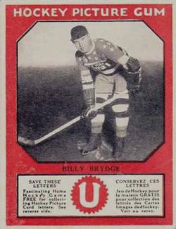 1933-34 Canadian Gum (V252) #NNO Billy Brydge Front