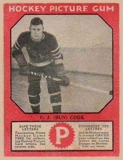 1933-34 Canadian Gum (V252) #NNO F. J. (Bun) Cook Front