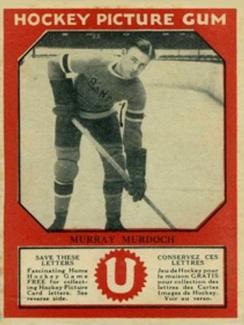 1933-34 Canadian Gum (V252) #NNO Murray Murdoch Front