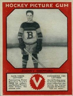 1933-34 Canadian Gum (V252) #NNO Johnny Sheppard Front