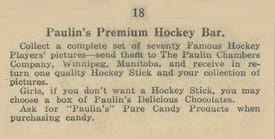 1924-26 Paulin Chambers (V128-1) #18 Danny Cox Back