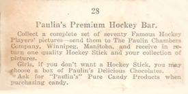 1924-26 Paulin Chambers (V128-1) #28 George Hay Back