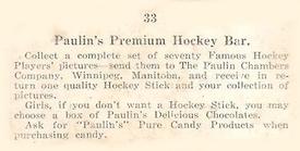 1924-26 Paulin Chambers (V128-1) #33 P. C. Stevens Back