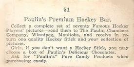 1924-26 Paulin Chambers (V128-1) #51 Harry Tuckwell Back