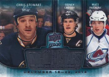 2014-15 Upper Deck MVP - NHL 3 Stars Player of the Week #3SW-12.23.13 Chris Stewart / Sidney Crosby / Matt Duchene Front