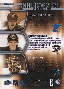 2014-15 Upper Deck MVP - NHL 3 Stars Player of the Month #3SM-10.13 Alexander Steen / Sidney Crosby / Antti Niemi Back
