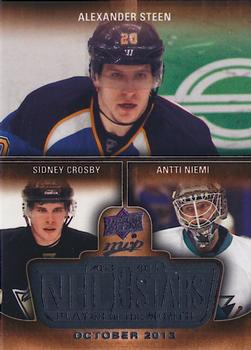 2014-15 Upper Deck MVP - NHL 3 Stars Player of the Month #3SM-10.13 Alexander Steen / Sidney Crosby / Antti Niemi Front
