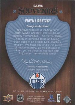 2014-15 Upper Deck MVP - Souvenirs #SJ-WG Wayne Gretzky Back
