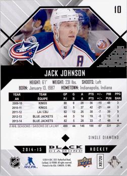 2014-15 Upper Deck Black Diamond #10 Jack Johnson Back